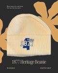 1877 Cream Knit Beanie — editorial product photo