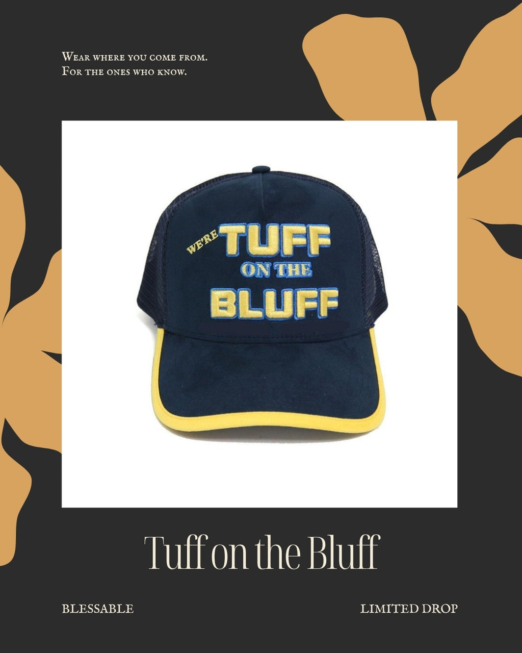 Tuff on the Bluff — Snapback — editorial product photo