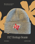 1927 Gray Knit Beanie — editorial product photo
