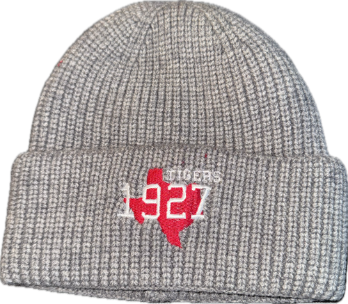 1927 Texas Tigers Beanie | Gray Knit HBCU-Inspired Hat image 1