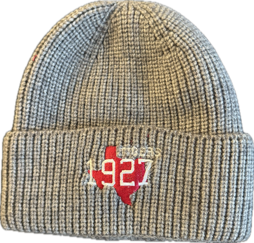 1927 Texas Tigers Beanie | Gray Knit HBCU-Inspired Hat image 0